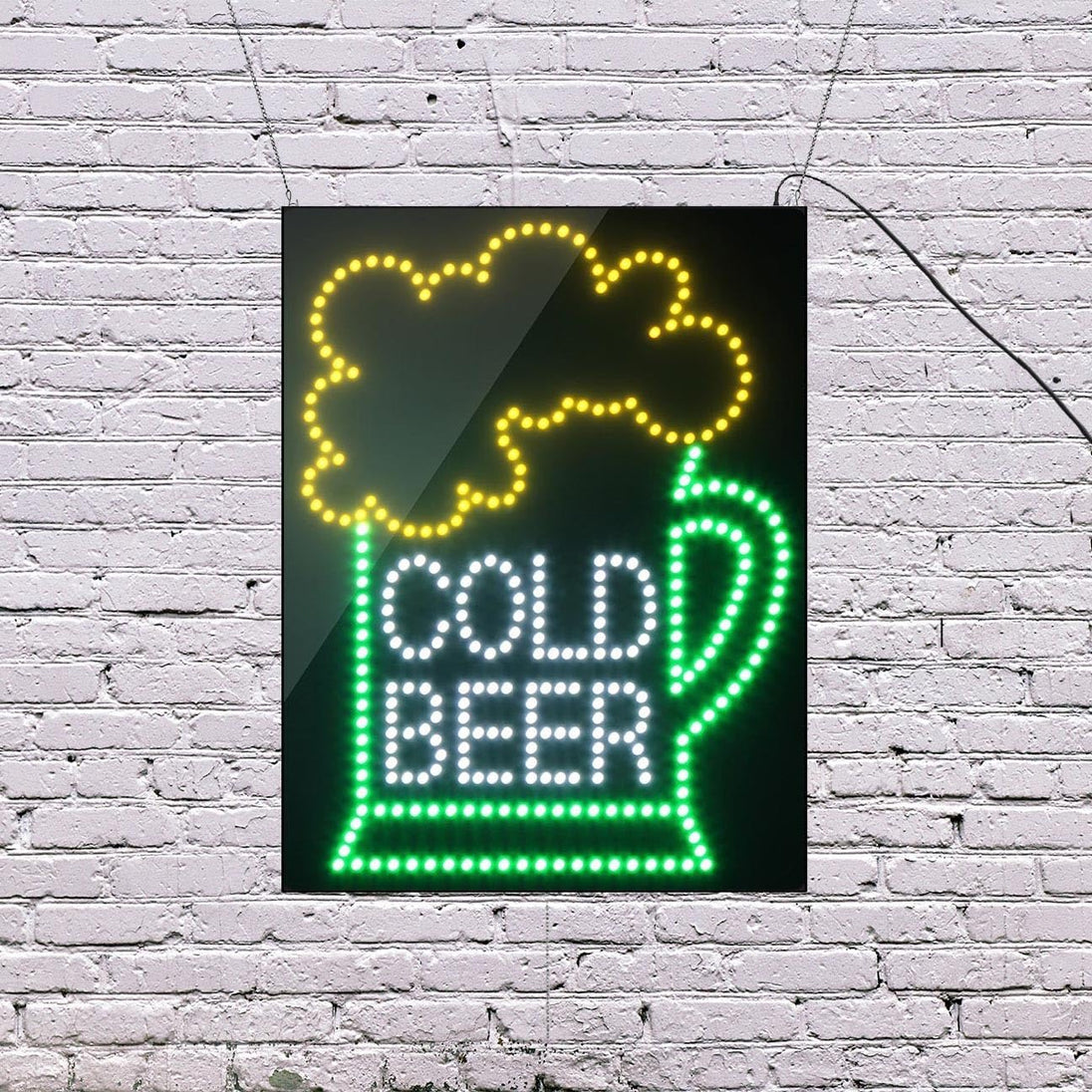 Beer Glass Led Sign LED Cold Beer Sign | Light Up Sign | 26