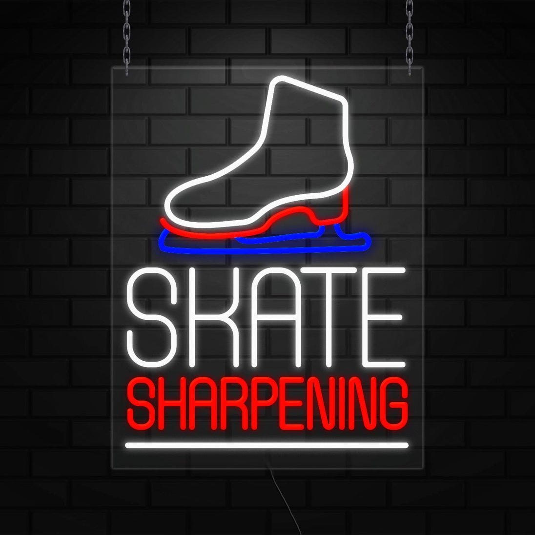 Skate Router Signs LED Flex Skate Sharpening Neon Sign for Windows | 24