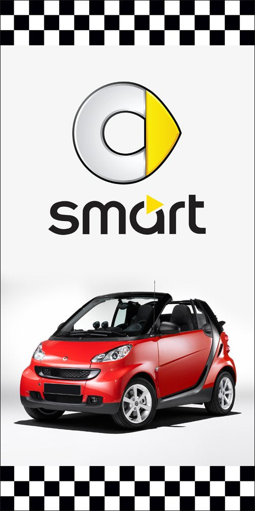 Smart Car Auto Dealer Vertical Avenue Pole Banner Signs
