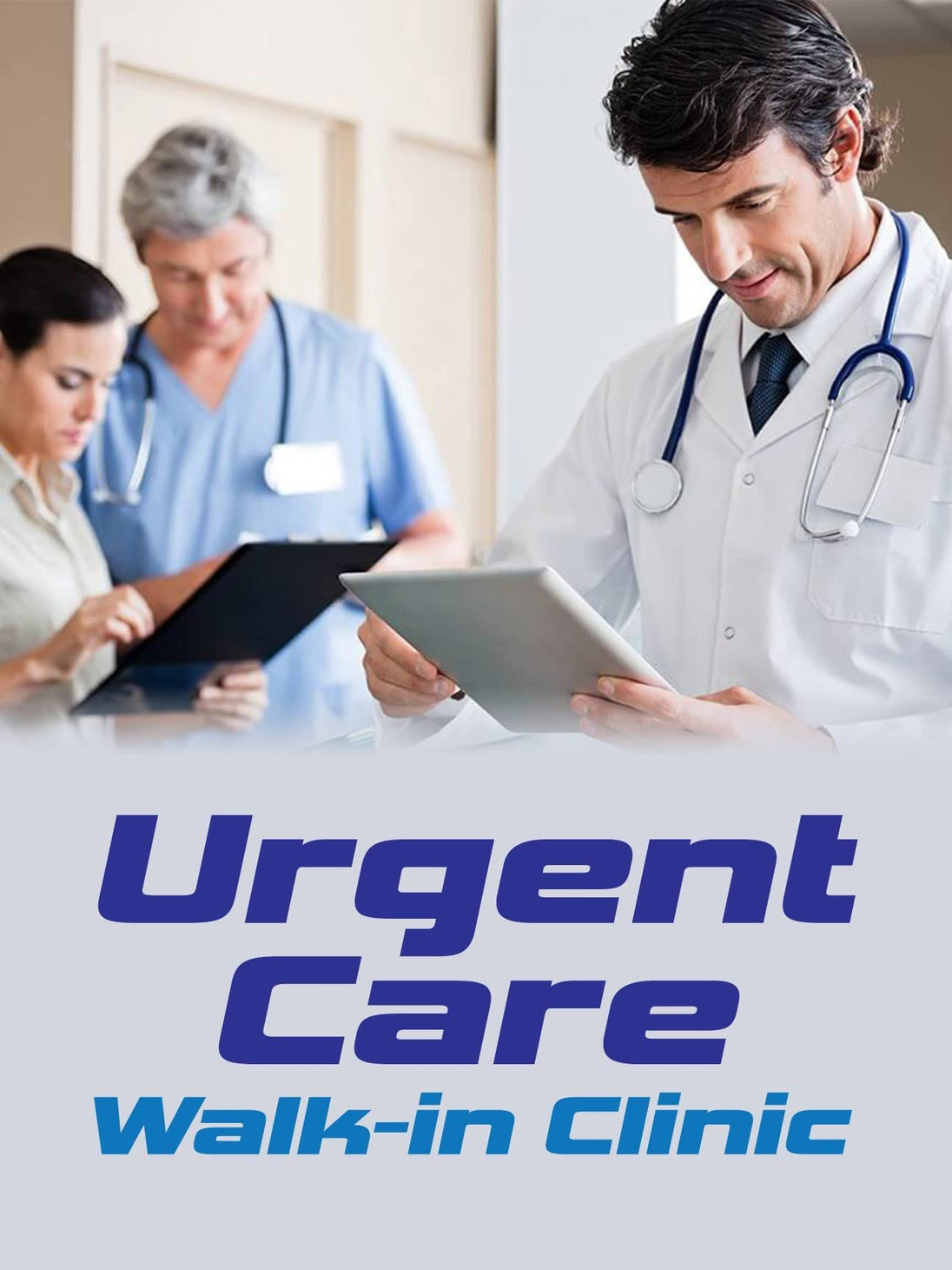 Walk In Sign Option Urgent Care Walk-in Clinic | Retail Window Display Sign | 18