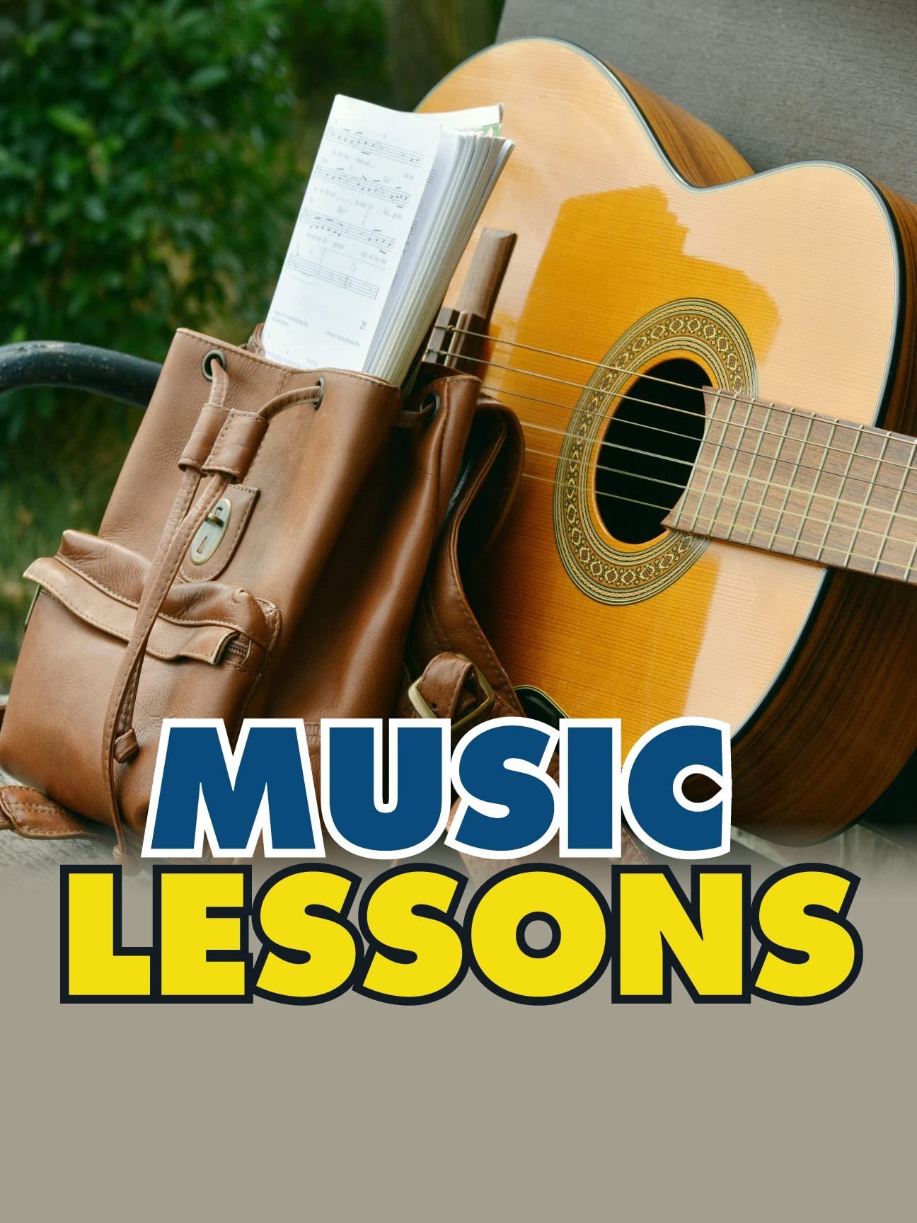 Music Lessons | Retail Window Display Sign | 18