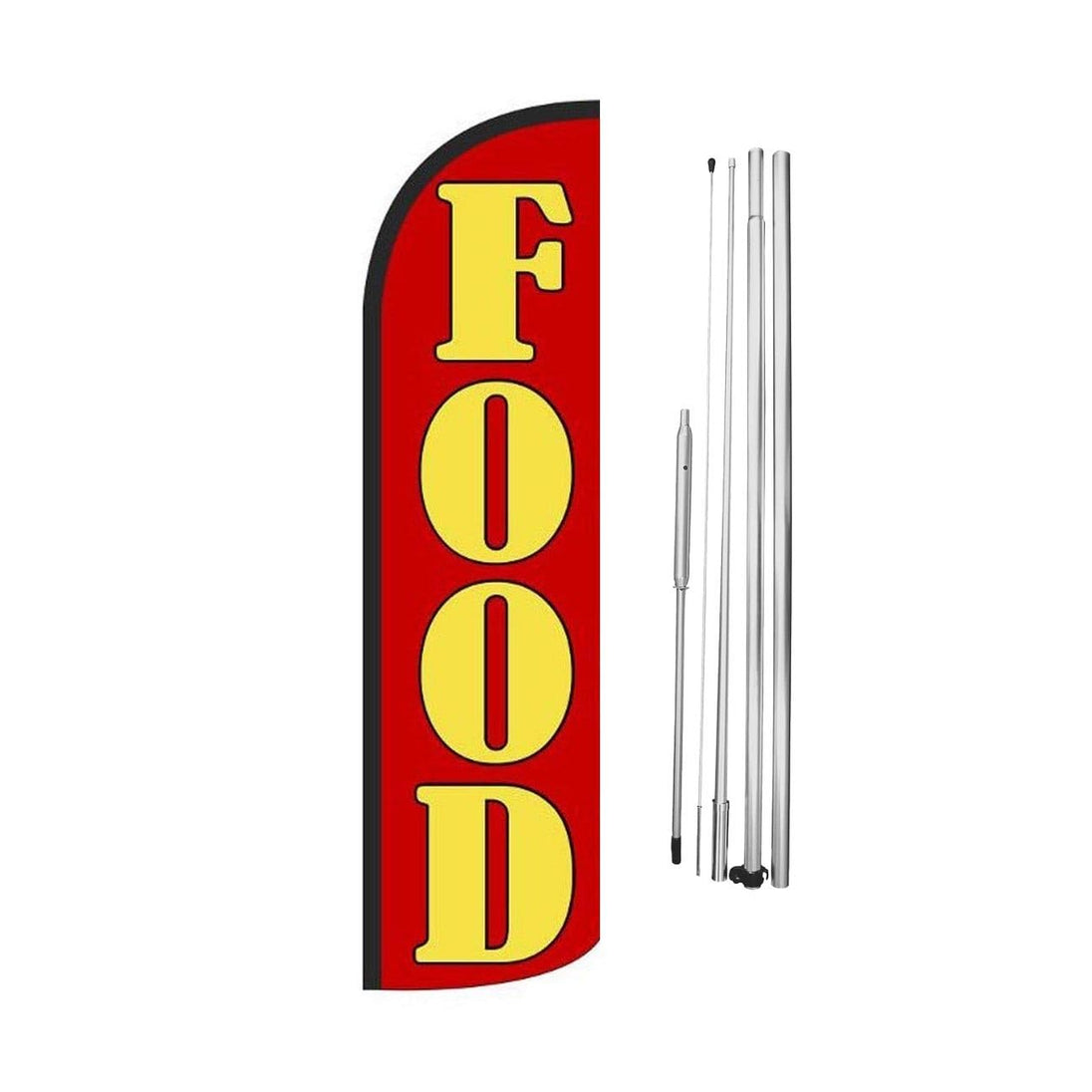 Food Stringer Flags Food Swooper Flutter Windless Feather Flag | 3ft W x 11.5ft Tall
