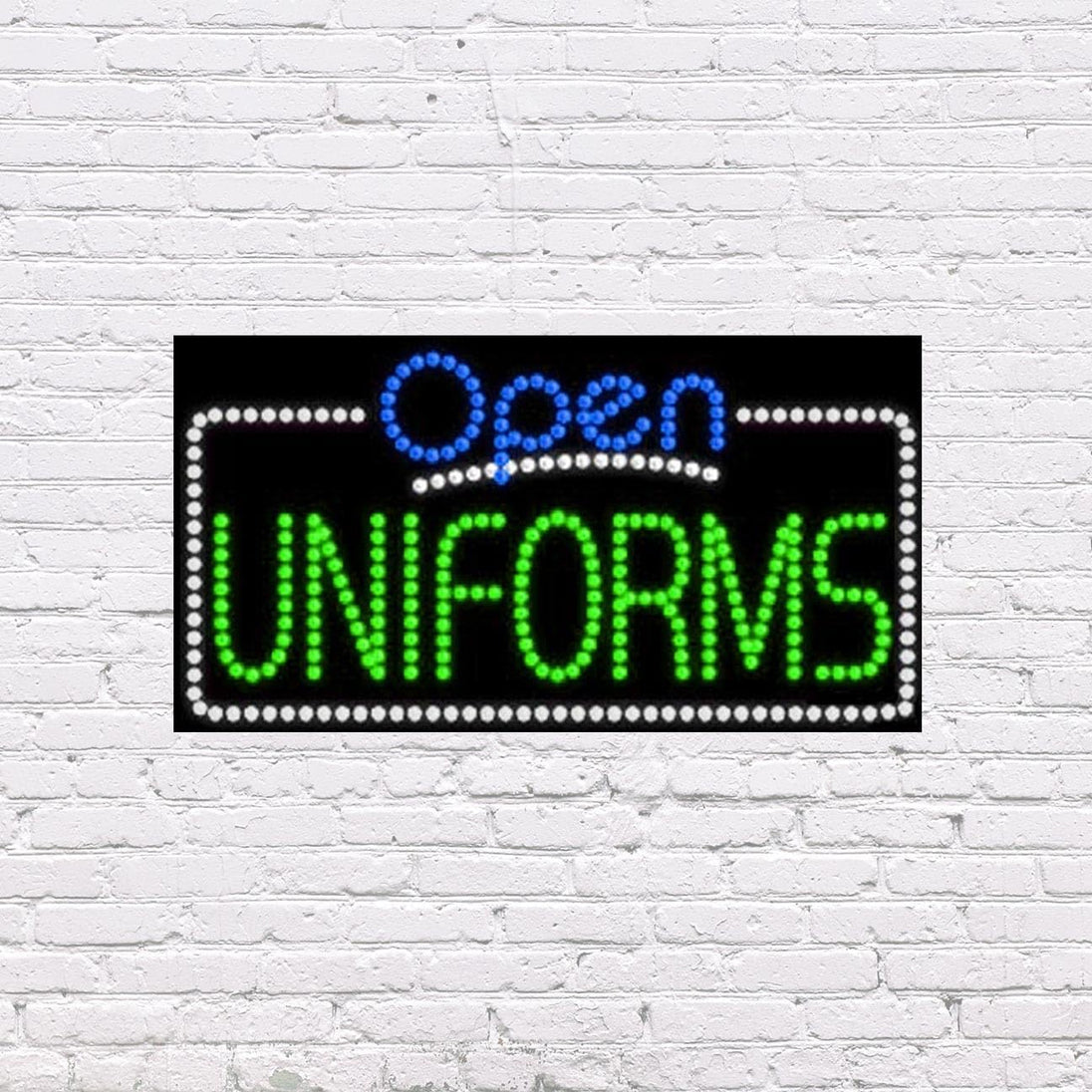 Uniforme Sign LED Open Uniforms | Light-up Sign | 31