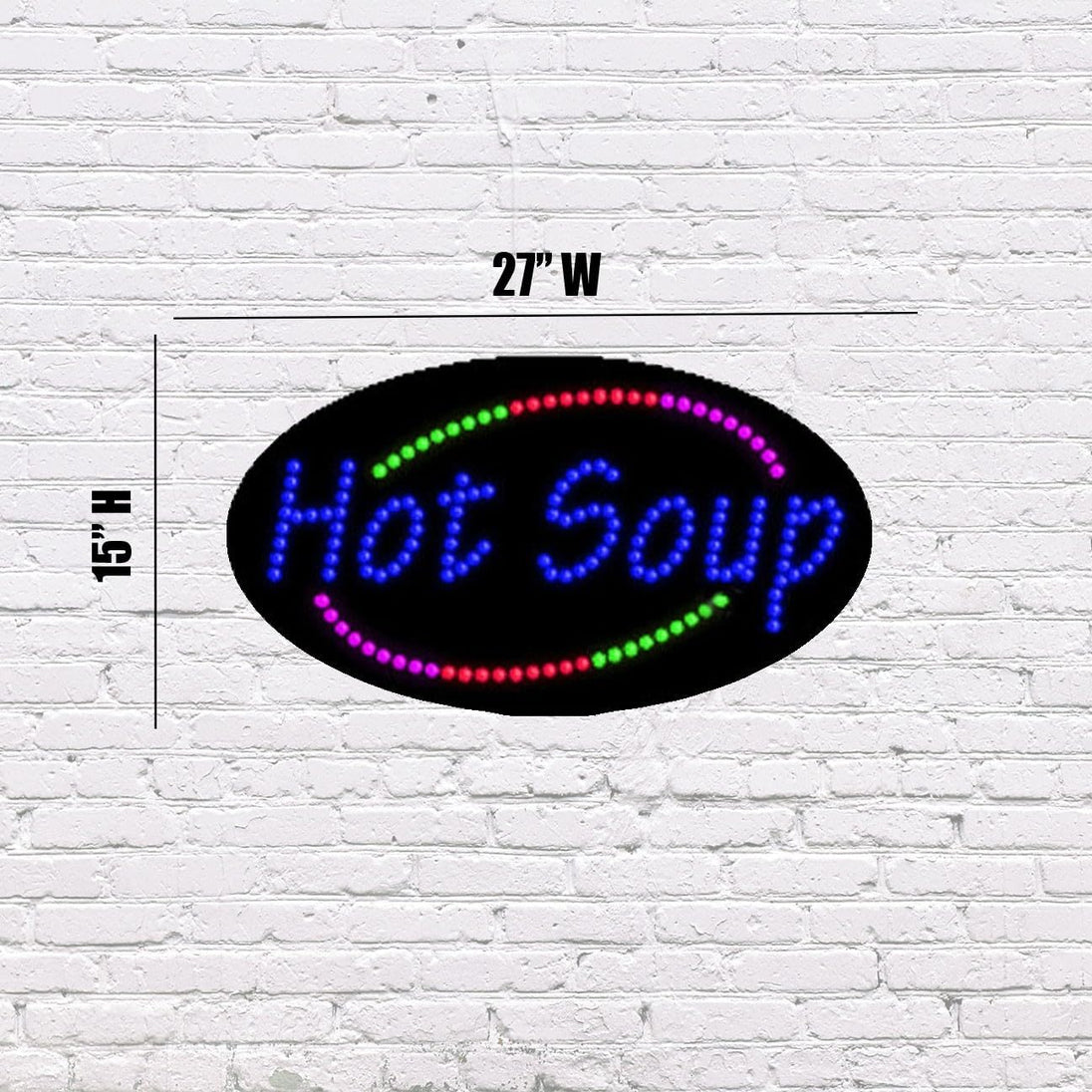 Soup Sign Led LED Hot Soup | Light-up Sign | 15