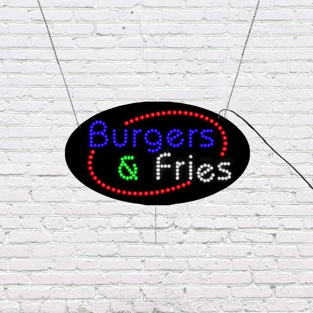Burger Prom Signs LED Burgers & Fries | Light-up Sign | 15