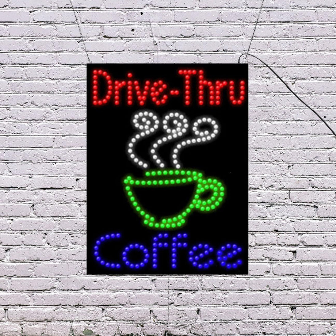Coffee Rounting Acp Led Sign Design LED Drive-Thru Coffee Sign | Light Up Sign | 26