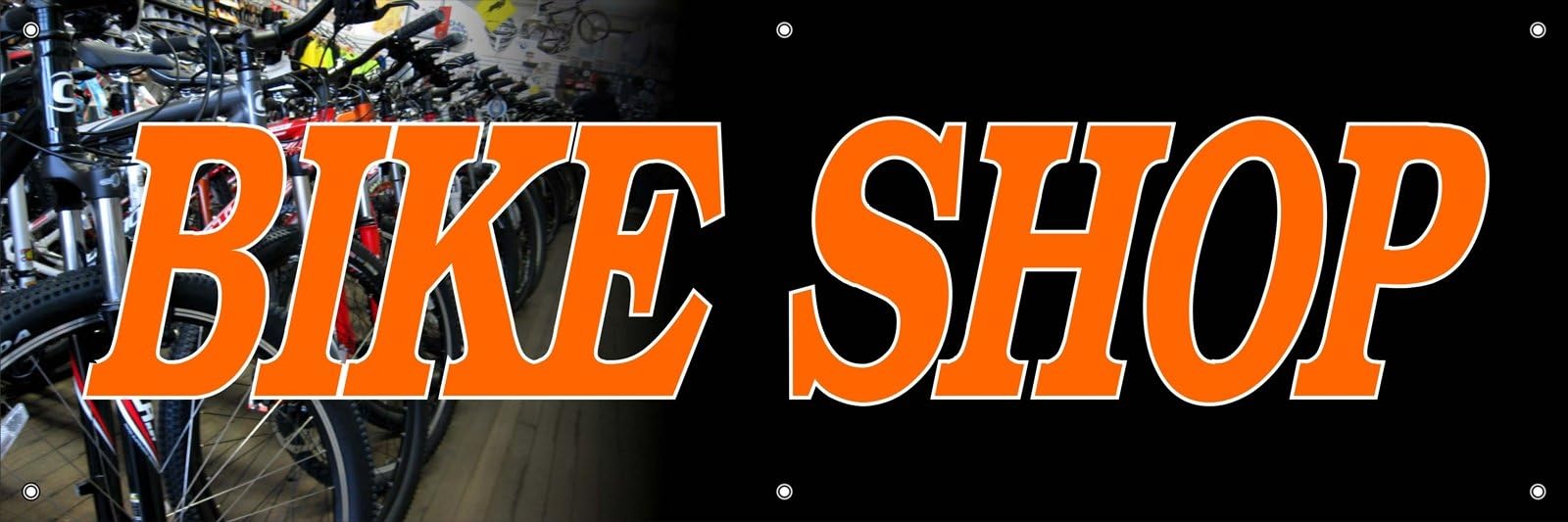 Bike Shop | Vinyl Banner w/ Grommets | 2’H x 6’W