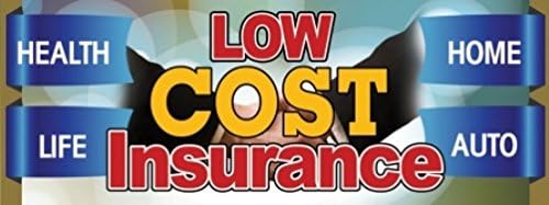 Low Cost Insurance | Vinyl Banner w/ Grommets | 3’H x 8’W