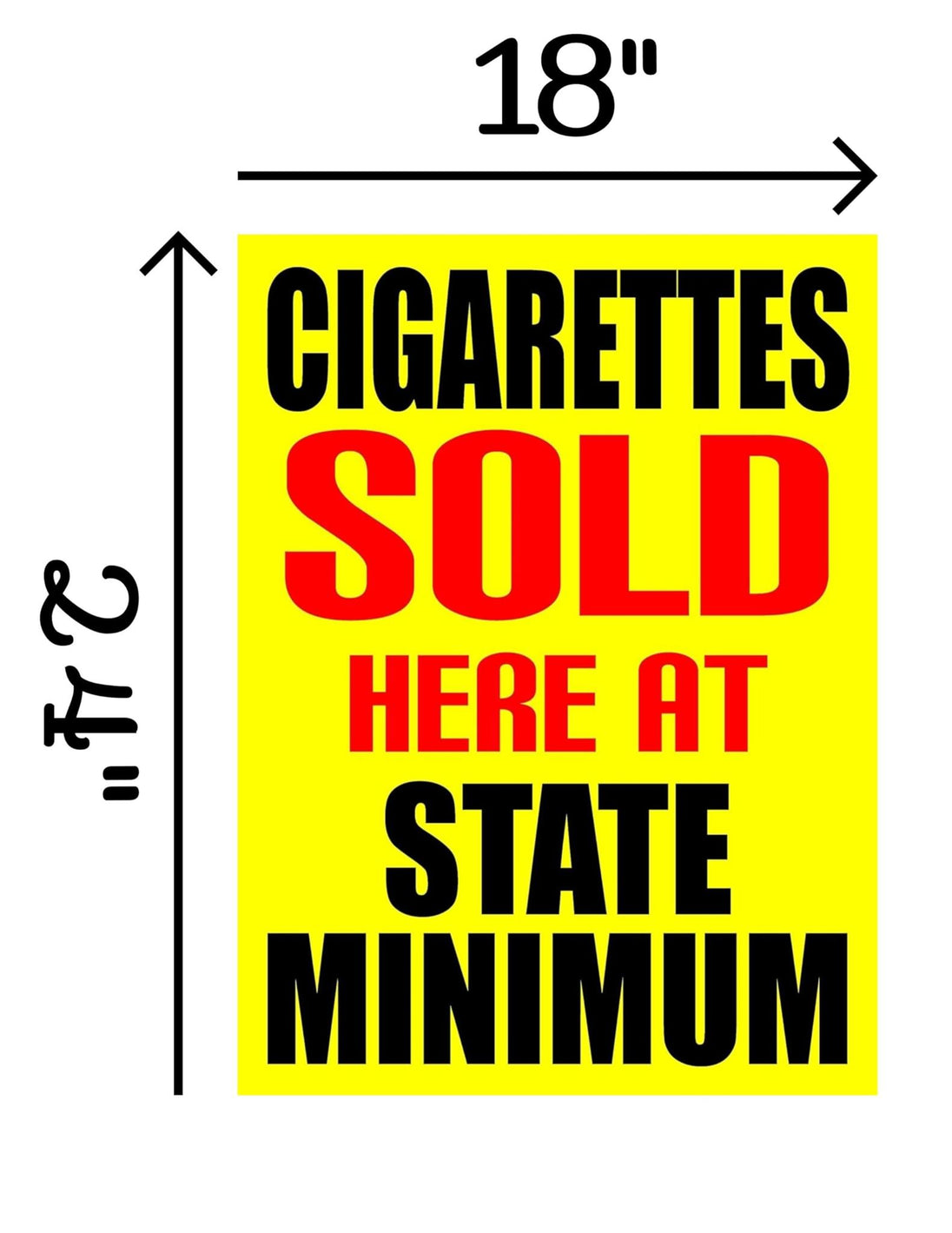 cigarette price signs Warning must be posted by companies in 200,000 retail stores across US resistant and easy to maintain Cigarettes Sold State Min |
