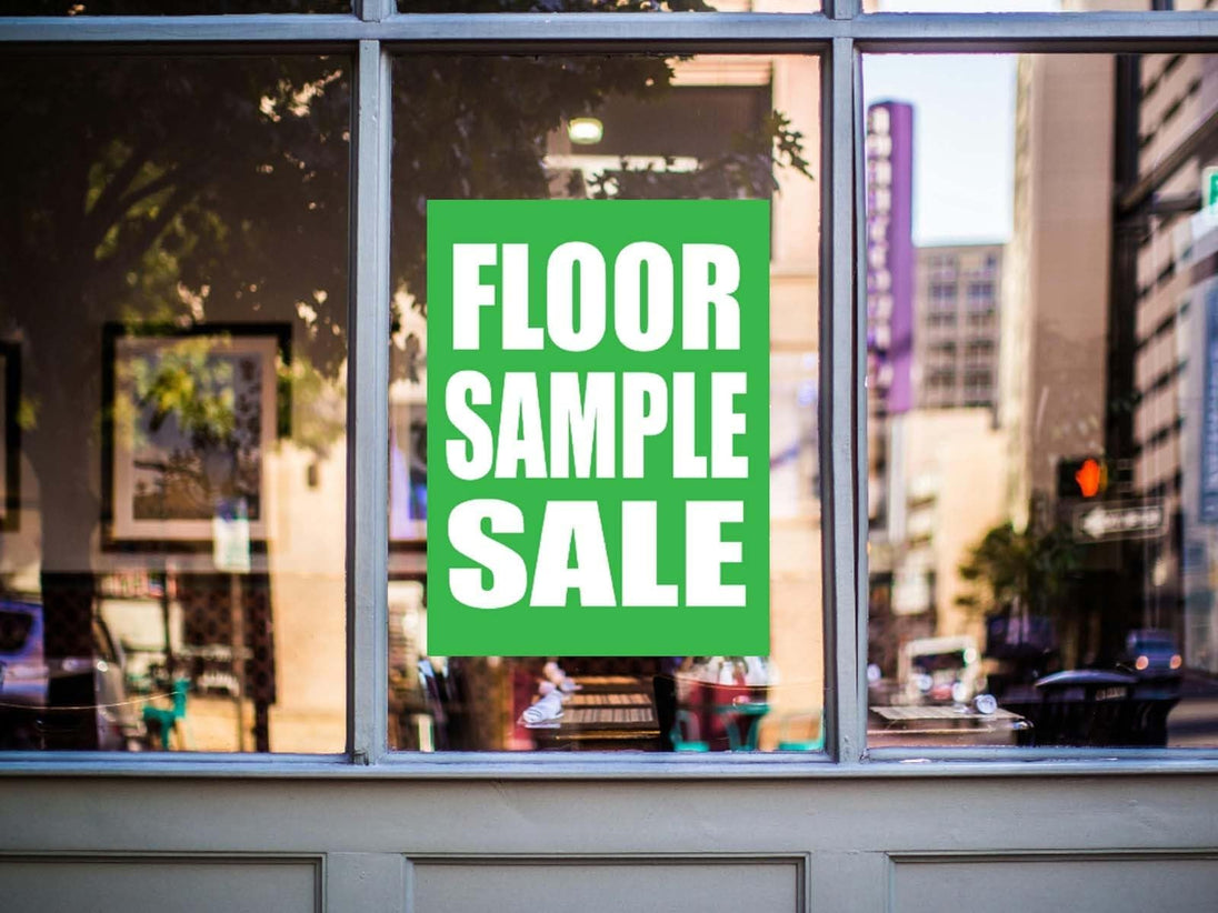 Floor Sample Sign Floor Sample Sale | Retail Window Display Sign | 18