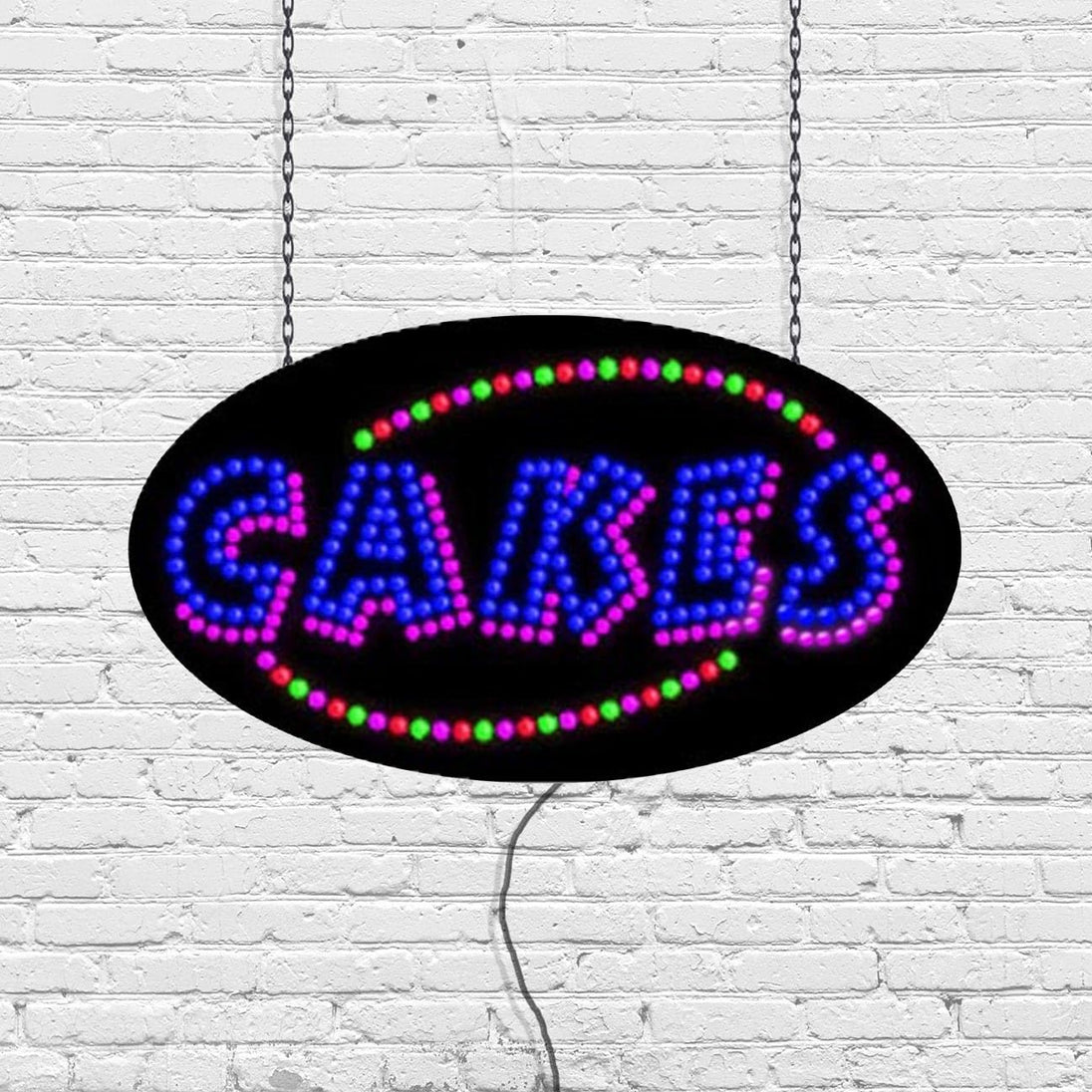 Cake Sign Ct LED Cakes Sign for Retail Displays | Light Up Sign | 15