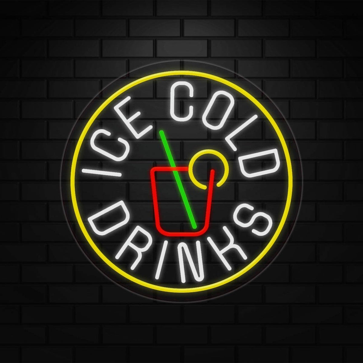 Ice Sold Sign Ice Cold Drinks Open Sign for Retail Displays | LED Flex Neon |26