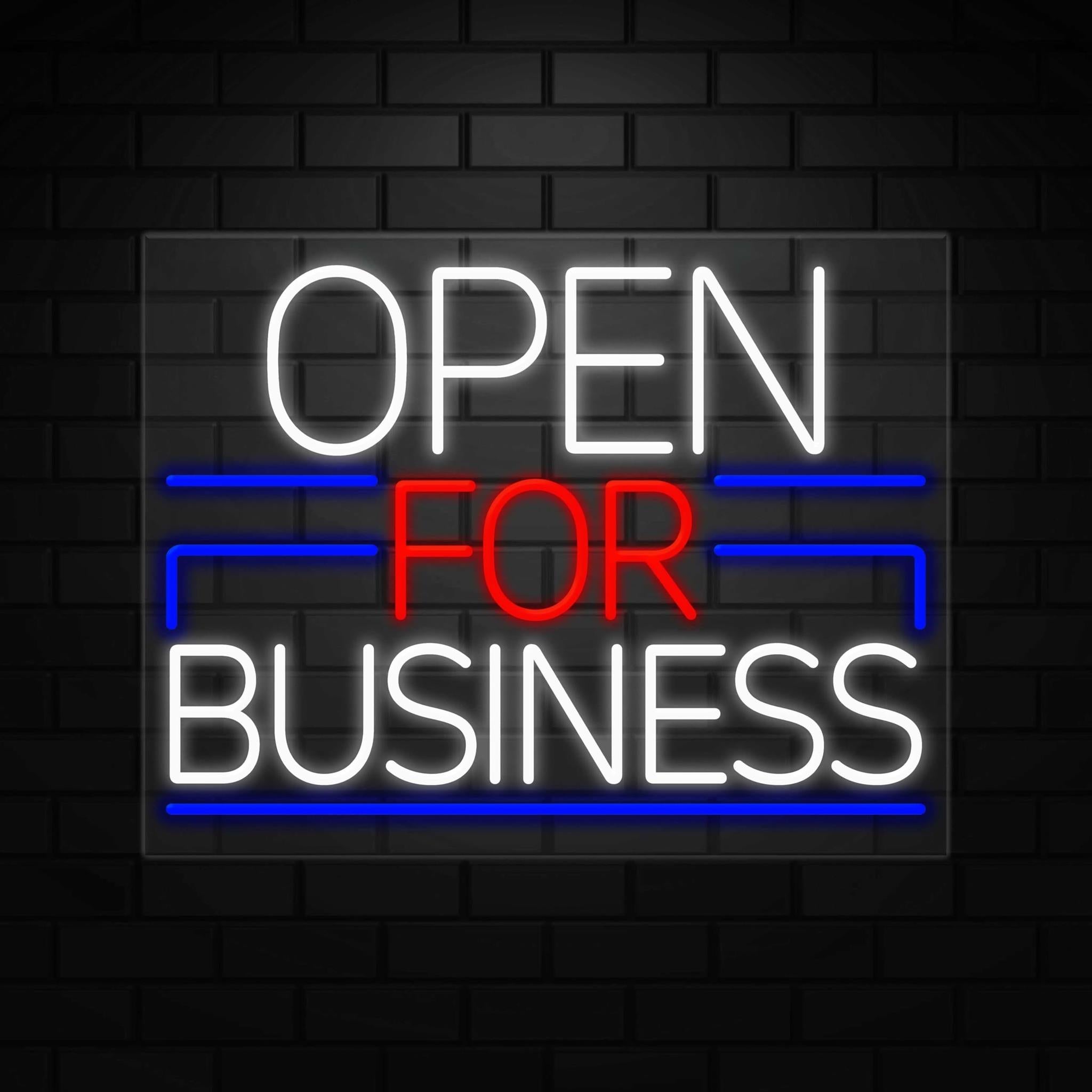 Commerce Sign Open For Business Sign for Retail Displays |LED Flex Neon| 31