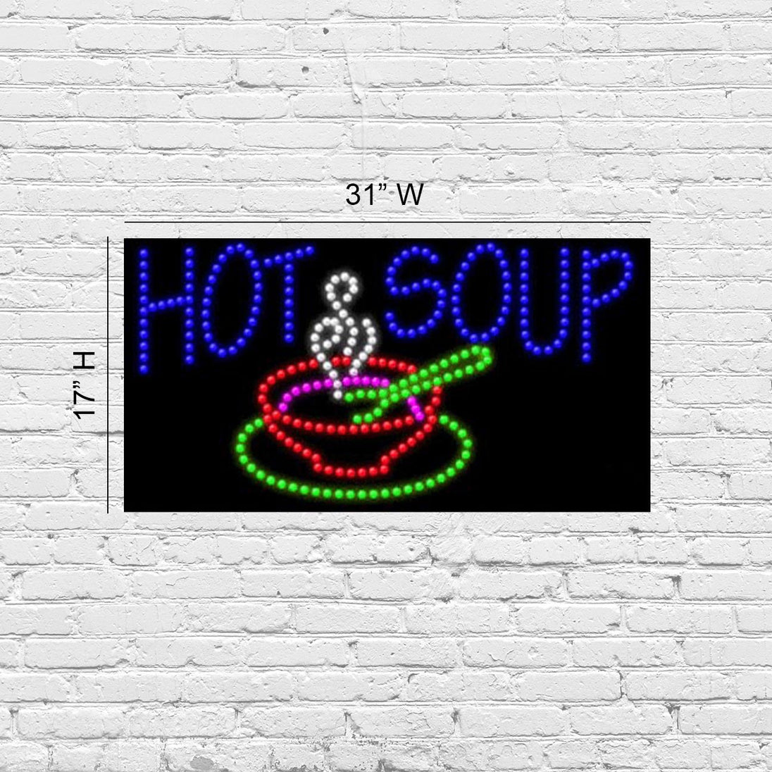 Soup Sign Led LED Hot Soup | Light-up Sign | 31